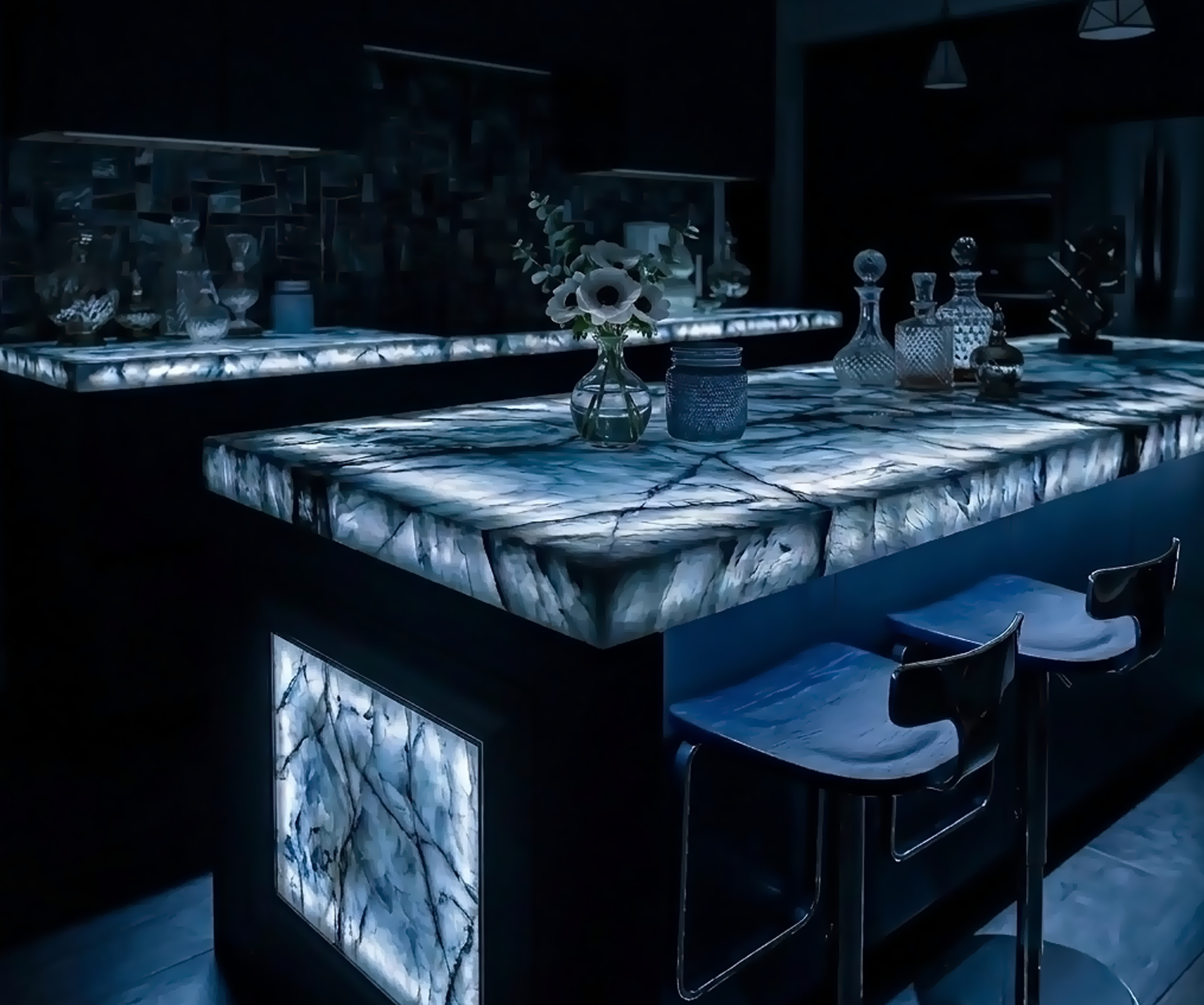 Contemporary, Dramatic Kitchen Remodel by Granite World Fabrication project photo 2